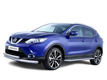 Защита переднего бампера двойная 63/51мм (НПС) NISSAN QASHQAI 2016-